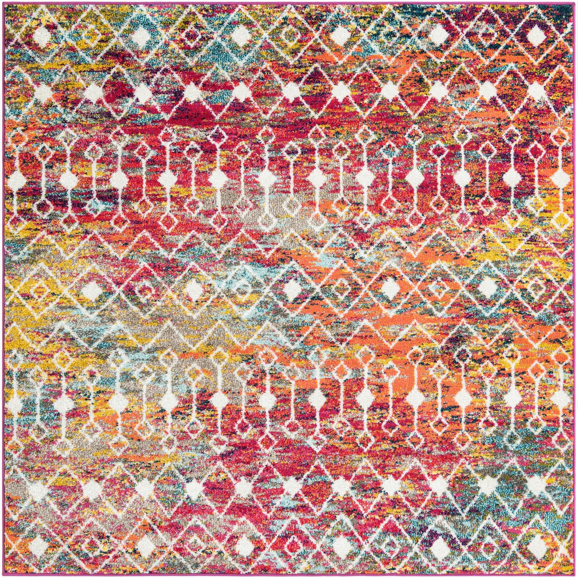 Primary image 6' x 6' Moroccan Trellis Square Rug