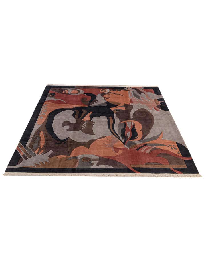 8' 2 x 8' 5 Hand Knotted Nepal Square Rug