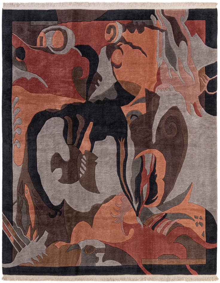 Detail image of 8' 2 x 8' 5 Hand Knotted Nepal Square Rug