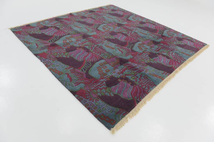 Detail image of 7' 10 x 8' Hand Knotted Nepal Wool Square Rug