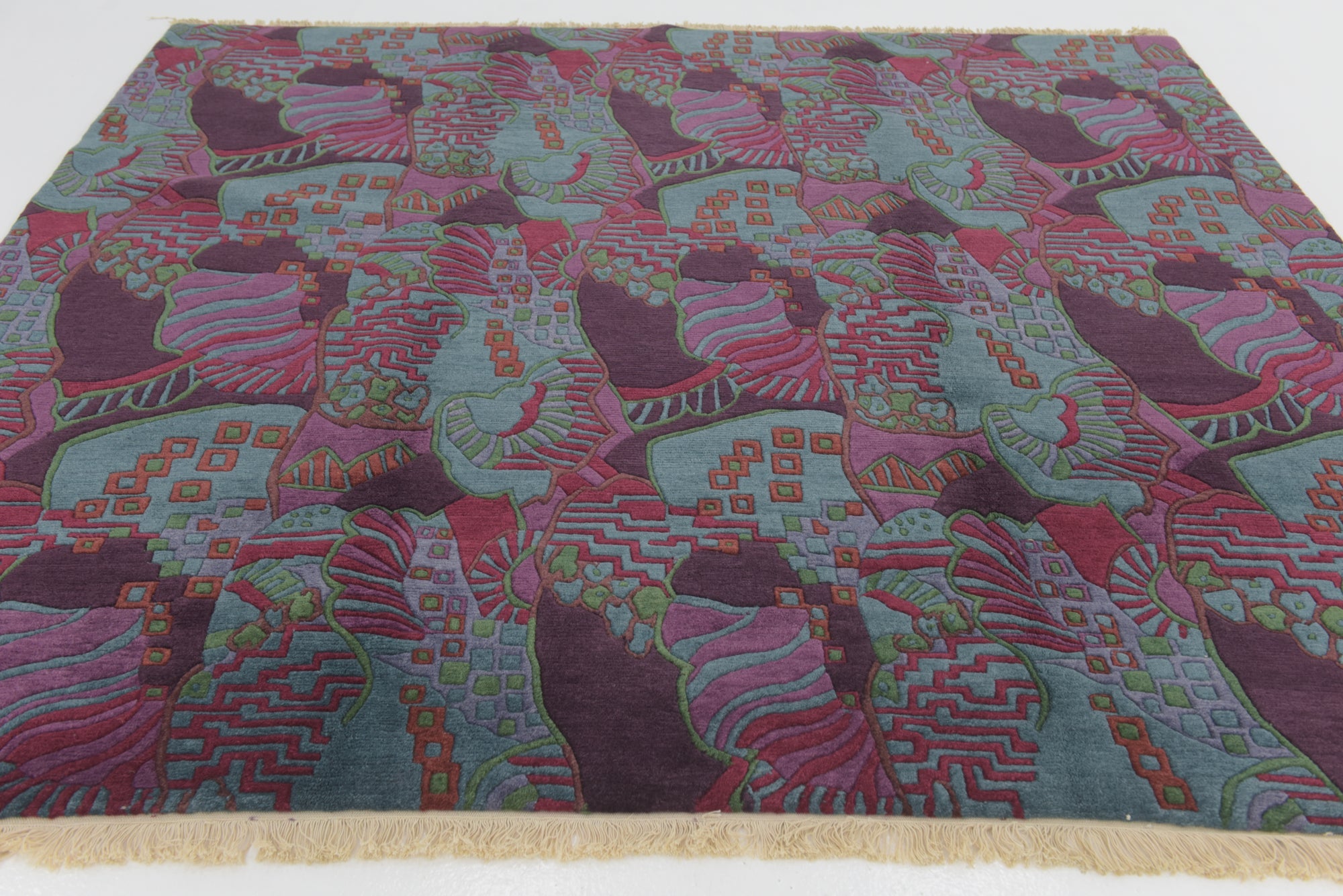 7' 10 x 8' Hand Knotted Nepal Wool Square Rug