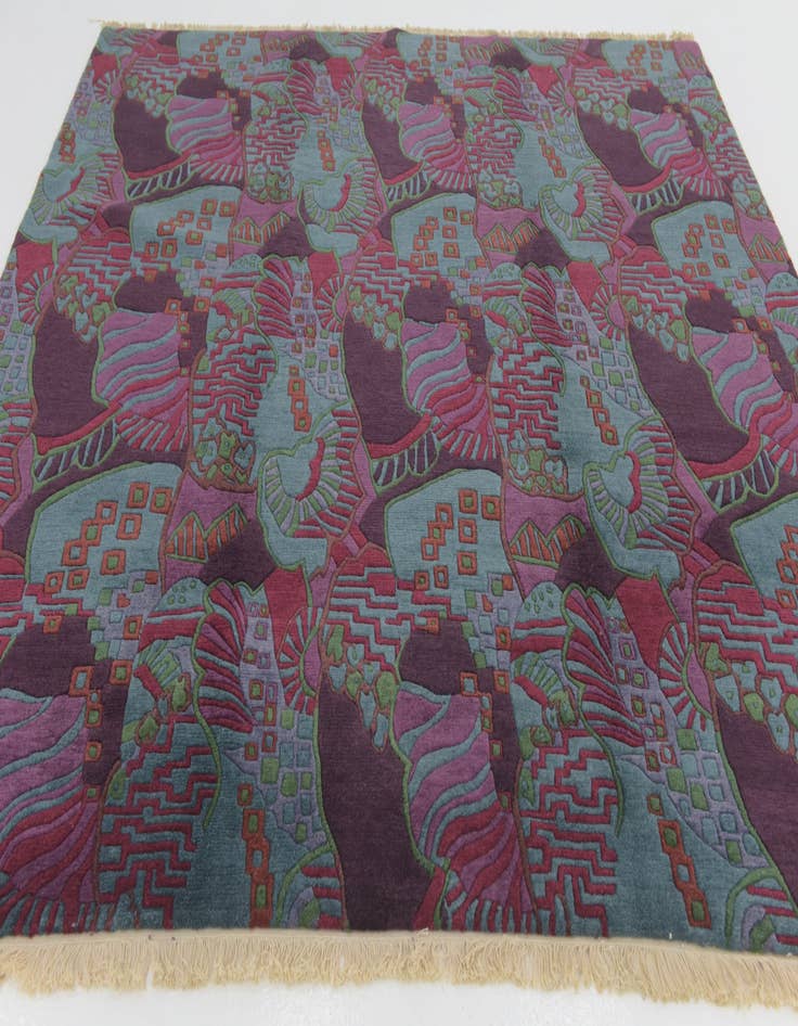 Detail image of 7' 10 x 8' Hand Knotted Nepal Wool Square Rug