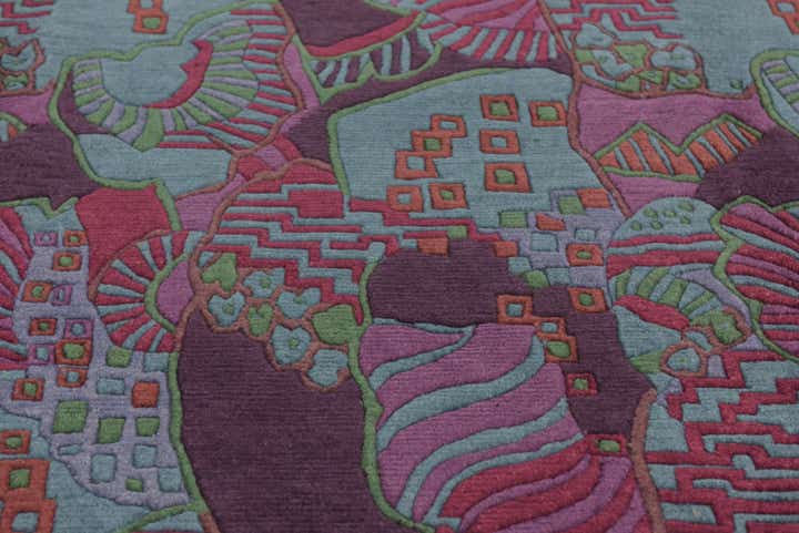 7' 10 x 8' Hand Knotted Nepal Wool Square Rug