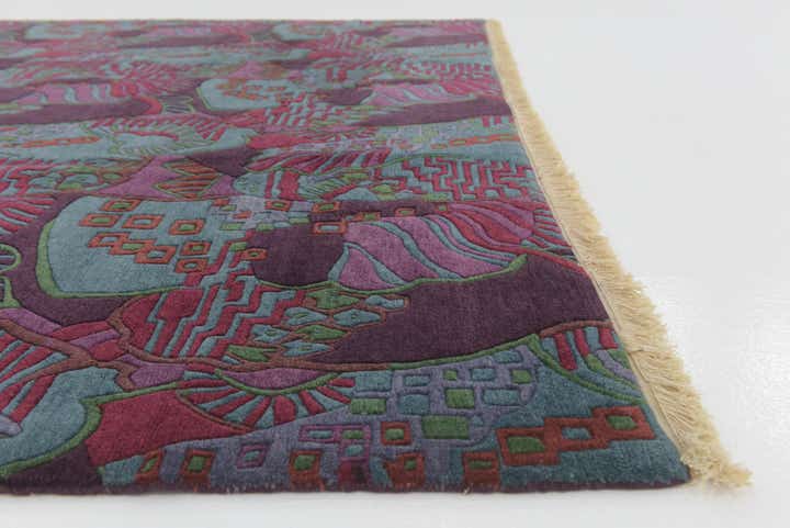 7' 10 x 8' Hand Knotted Nepal Wool Square Rug