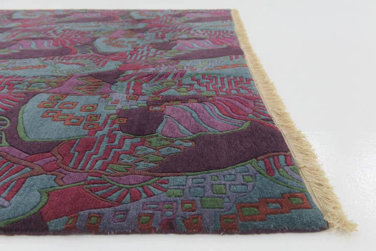 Detail image of 7' 10 x 8' Hand Knotted Nepal Wool Square Rug