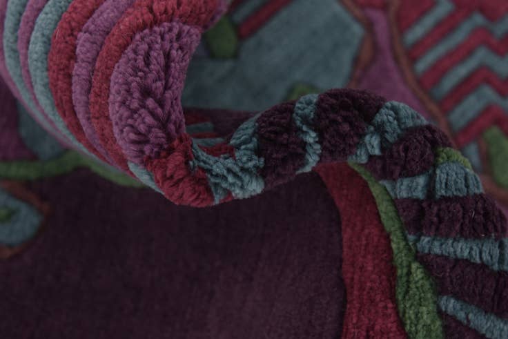 Detail image of 7' 10 x 8' Hand Knotted Nepal Wool Square Rug