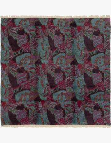 7' 10 x 8' Hand Knotted Nepal Wool Square Rug