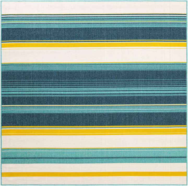 7' 10 x 7' 10 Easy-Clean Border Indoor / Outdoor Square Rug