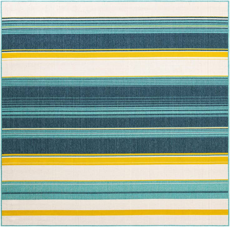 Detail image of 7' 10 x 7' 10 Easy-Clean Border Indoor / Outdoor Square Rug