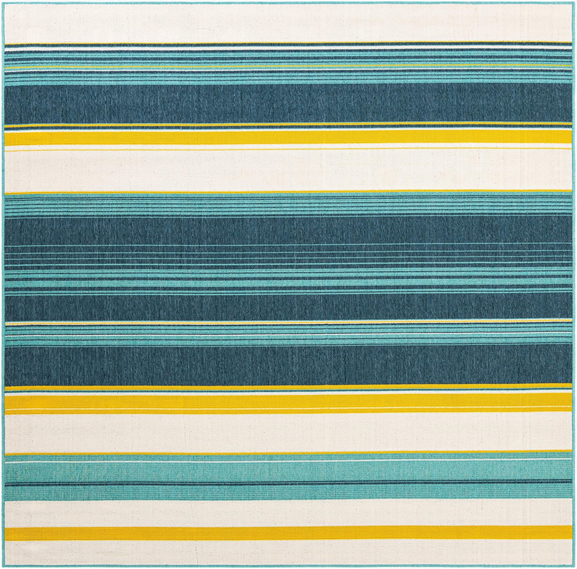 7' 10 x 7' 10  Washable Border Indoor / Outdoor Square Rug