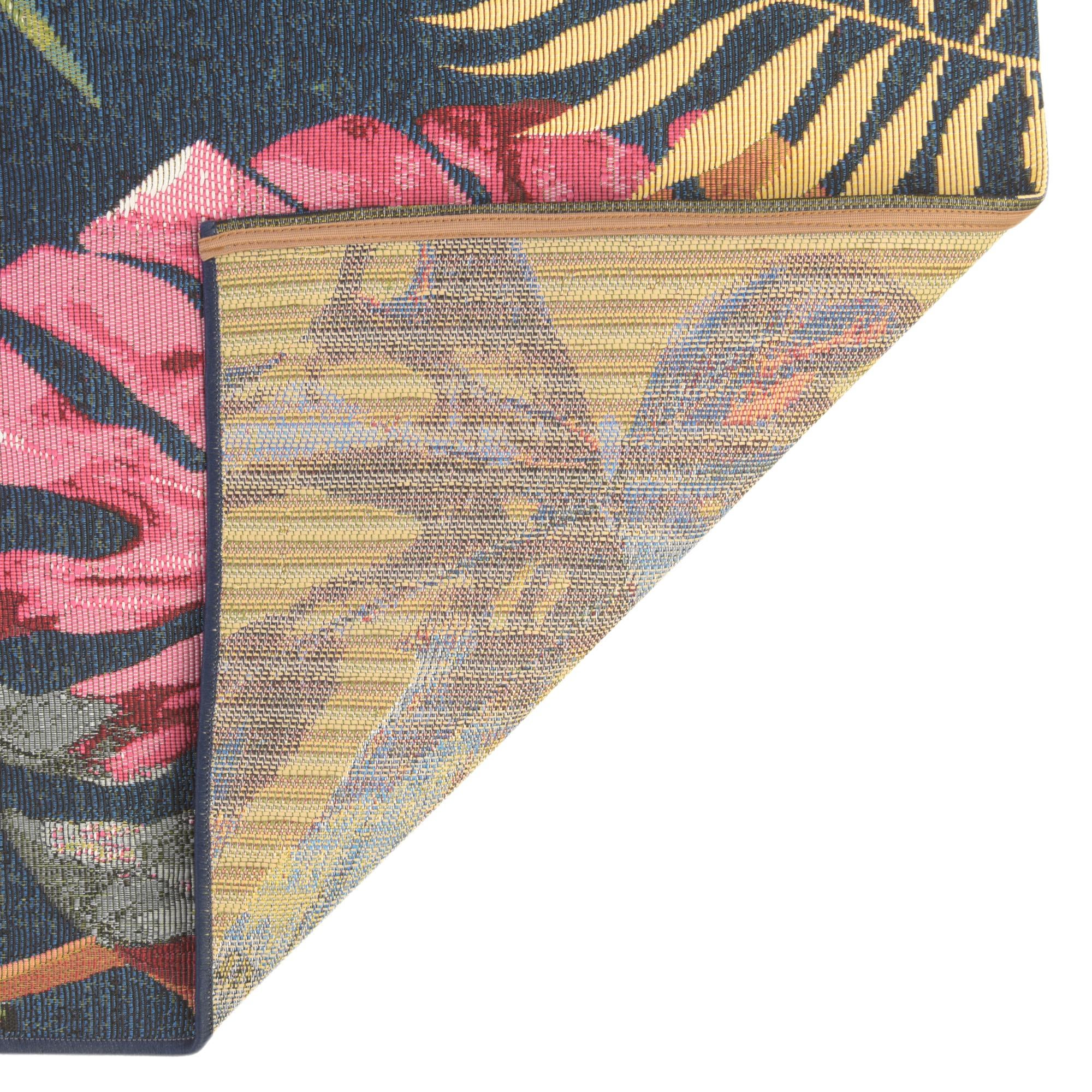6' x 6' Easy-Clean Botanical Indoor / Outdoor Square Rug