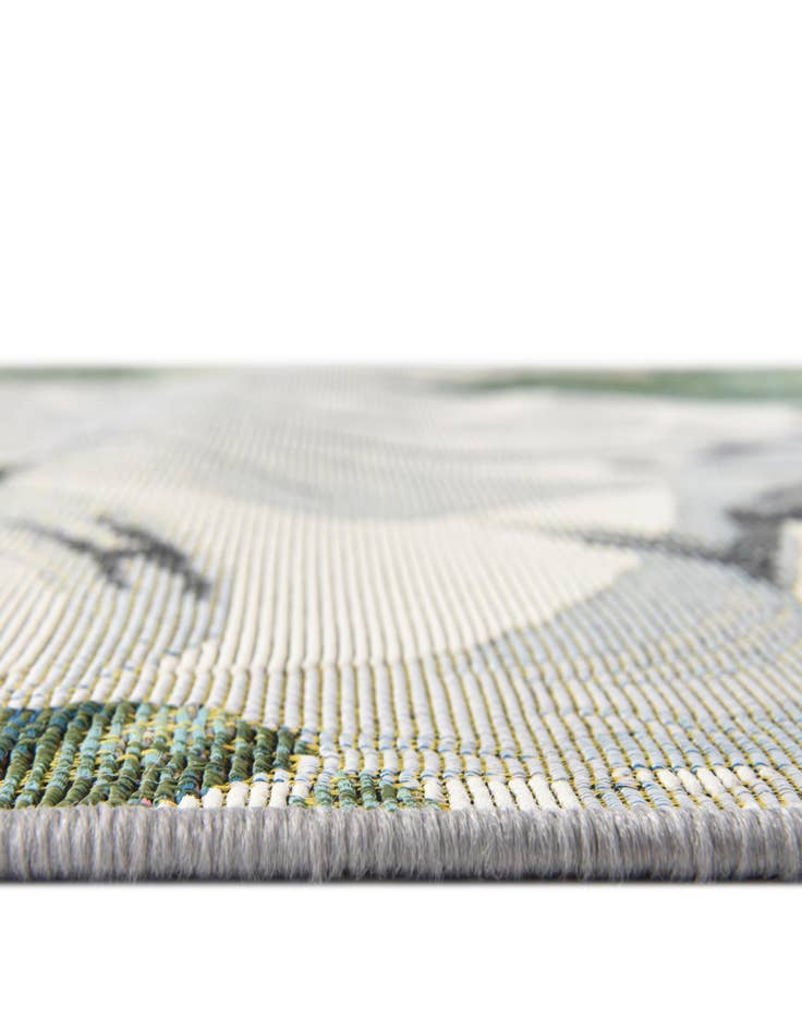Detail image of 12' x 12' Easy-Clean Botanical Indoor / Outdoor Square Rug