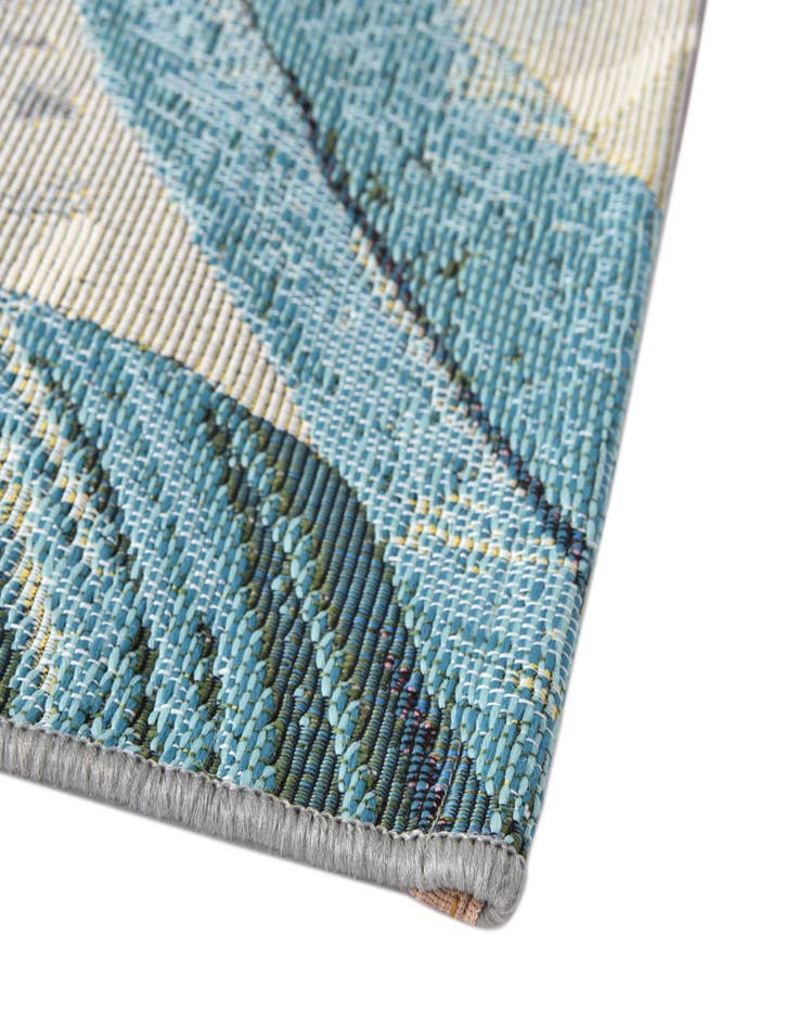 Detail image of 12' x 12' Easy-Clean Botanical Indoor / Outdoor Square Rug
