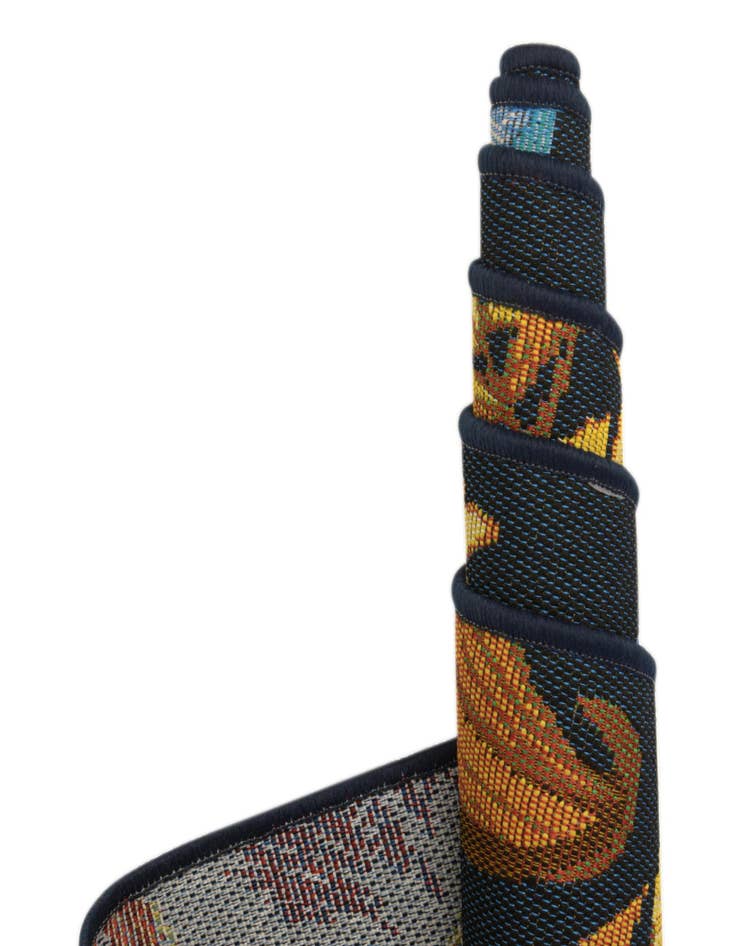 Detail image of 7' 10 x 7' 10  Washable Botanical Indoor / Outdoor Square Rug