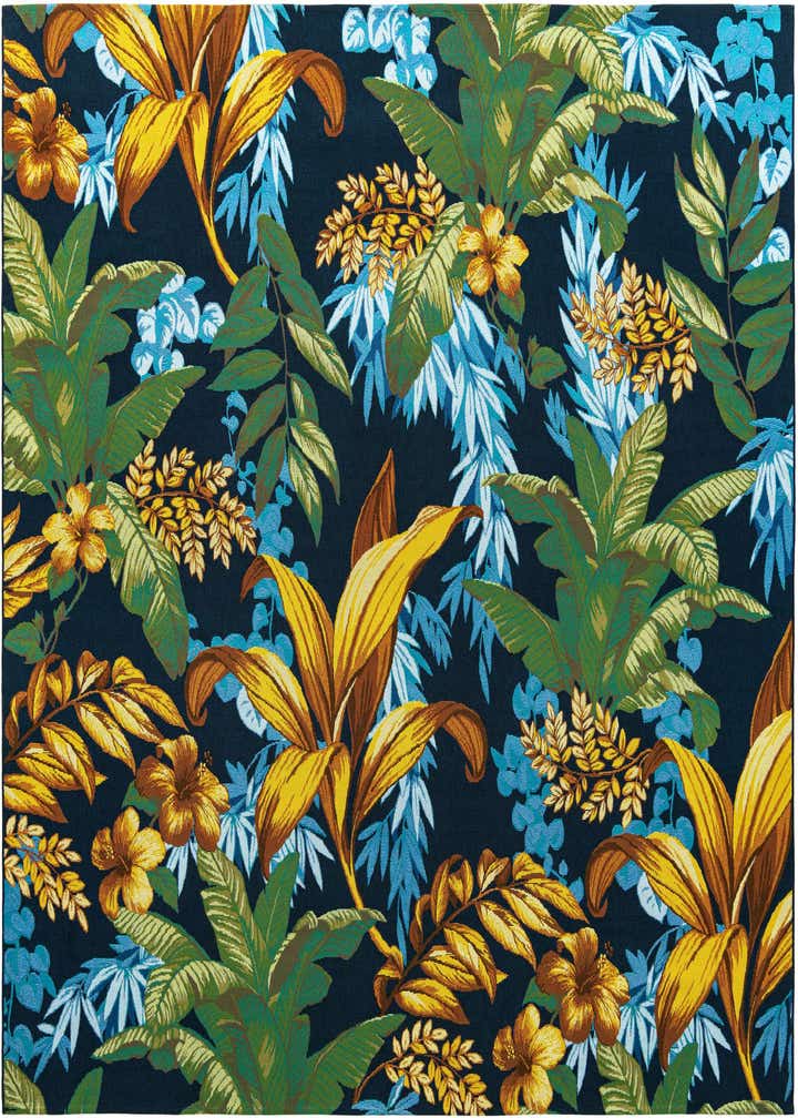 10' x 10' Easy-Clean Botanical Indoor / Outdoor Square Rug