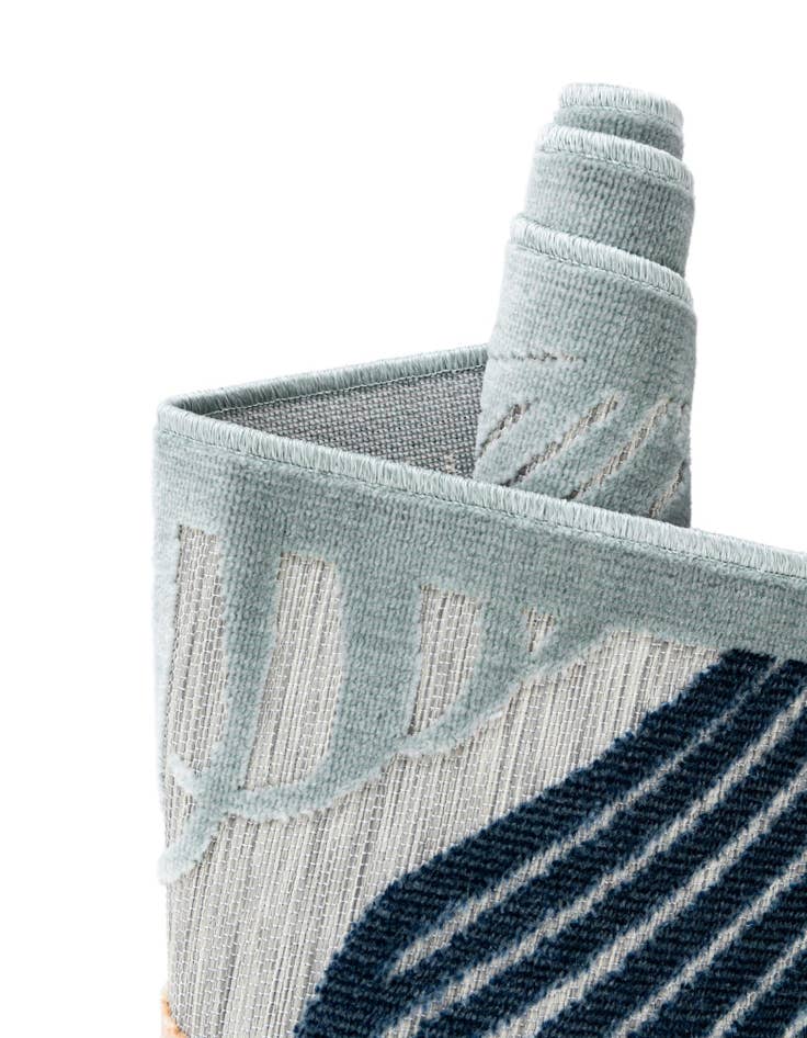 Detail image of 8' 2 x 8' 2 Easy-Clean Botanical Indoor / Outdoor Square Rug