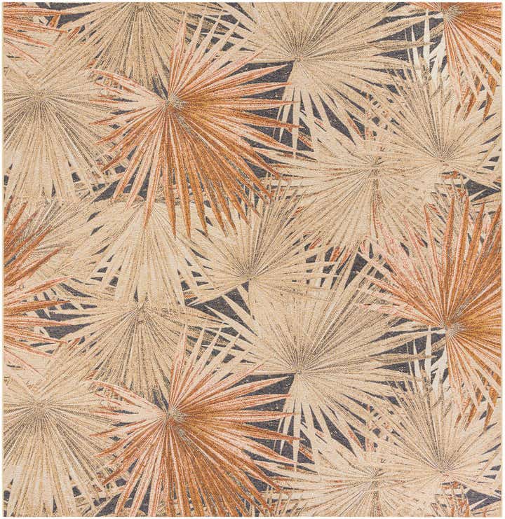 10' x 10' Easy-Clean Botanical Indoor / Outdoor Square Rug