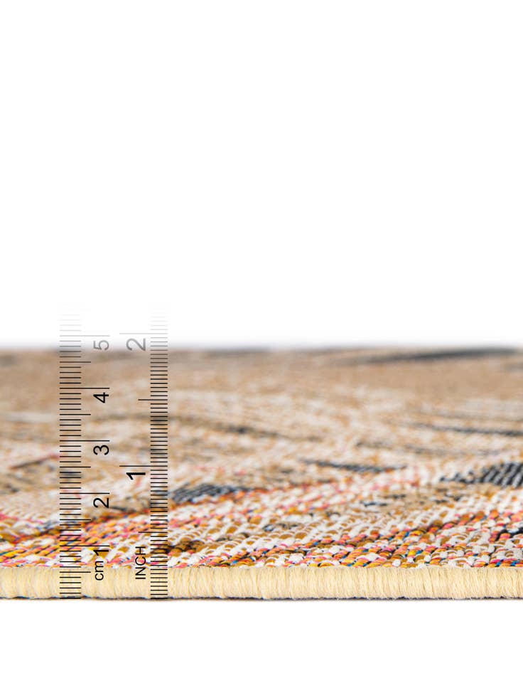 Detail image of 10' x 10'  Washable Botanical Indoor / Outdoor Square Rug