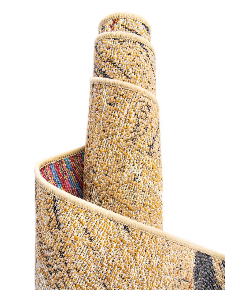 Detail image of 10' x 10'  Washable Botanical Indoor / Outdoor Square Rug