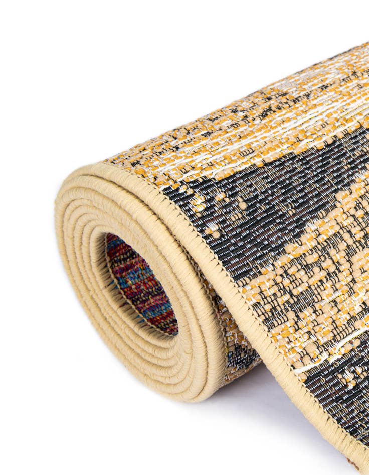 Detail image of 10' x 10'  Washable Botanical Indoor / Outdoor Square Rug