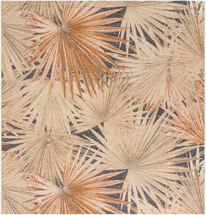 7' 10 x 7' 10 Easy-Clean Botanical Indoor / Outdoor Square Rug