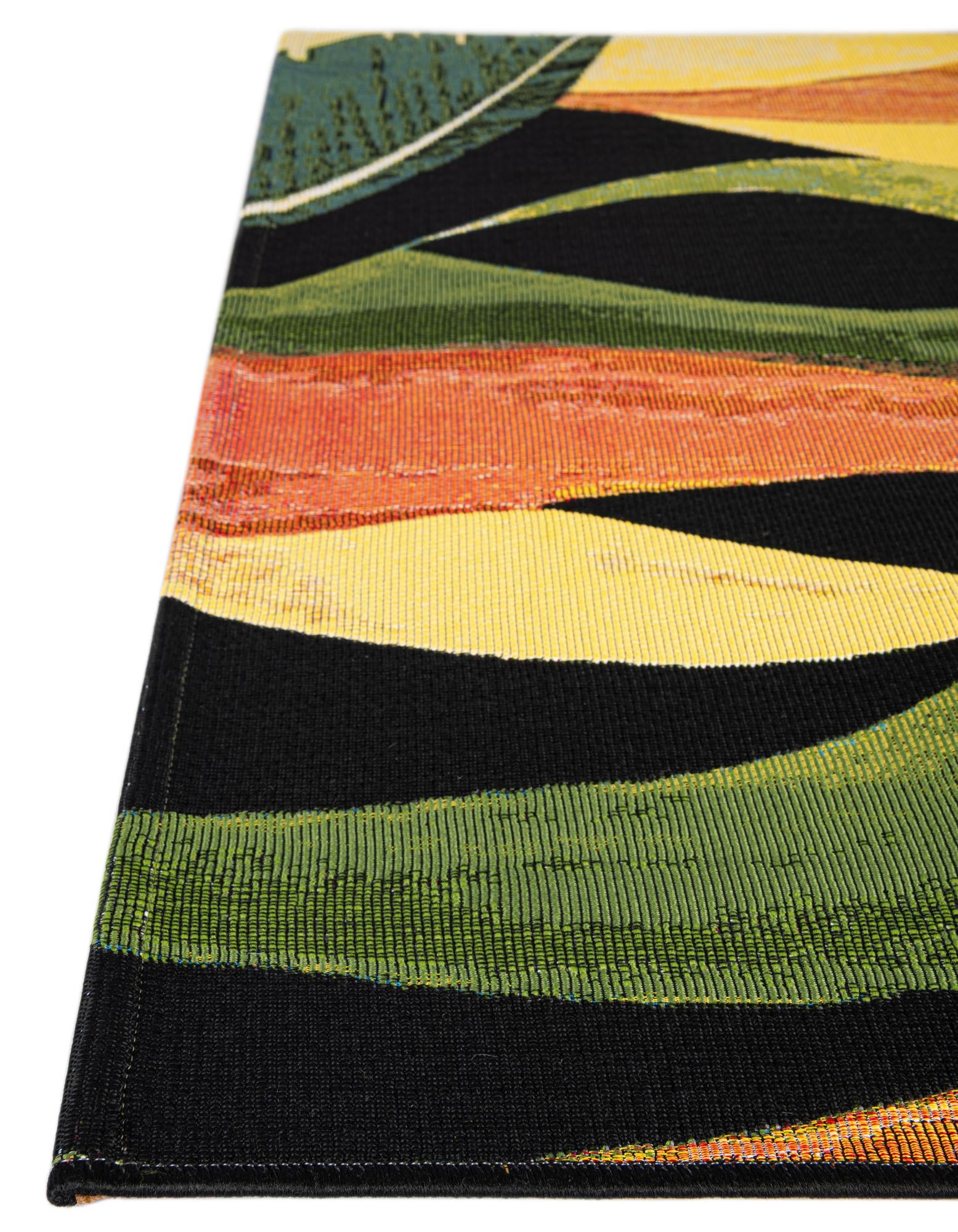 5' 3 x 5' 3 Easy-Clean Botanical Indoor / Outdoor Square Rug