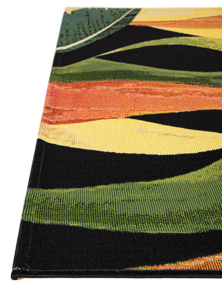 Detail image of 6' x 6'  Washable Botanical Indoor / Outdoor Square Rug