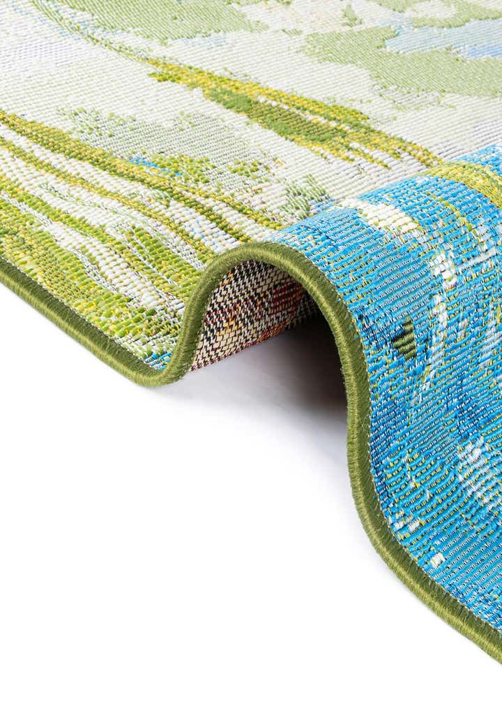 8' x 8' Easy-Clean Botanical Indoor / Outdoor Square Rug