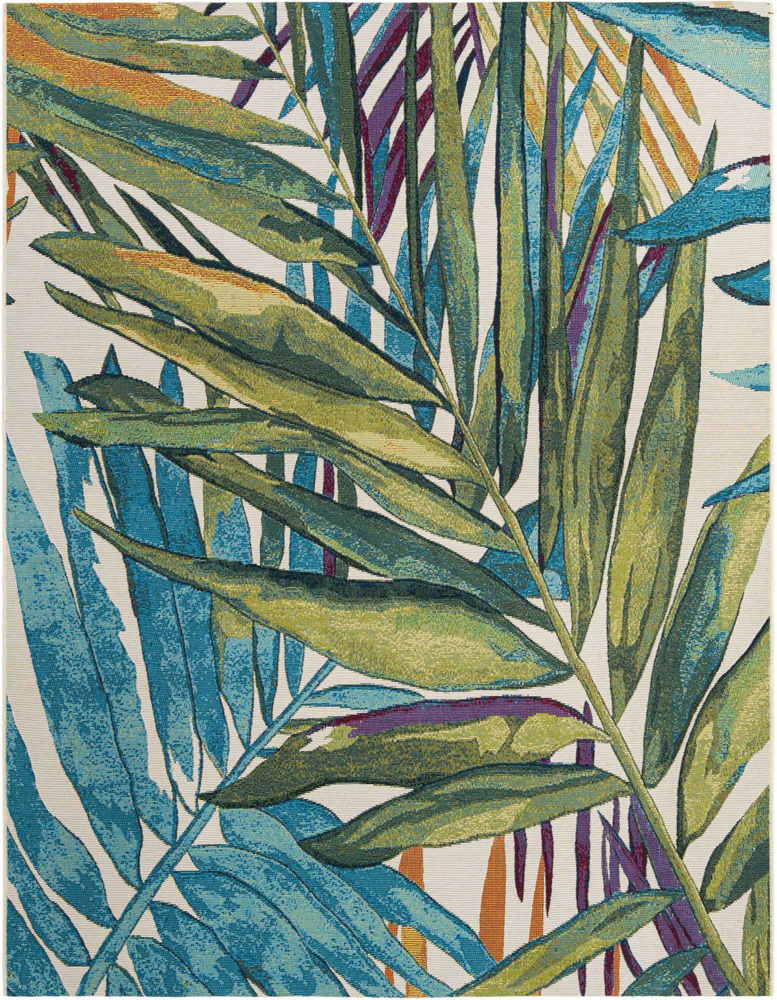 6' x 6' Easy-Clean Botanical Indoor / Outdoor Square Rug
