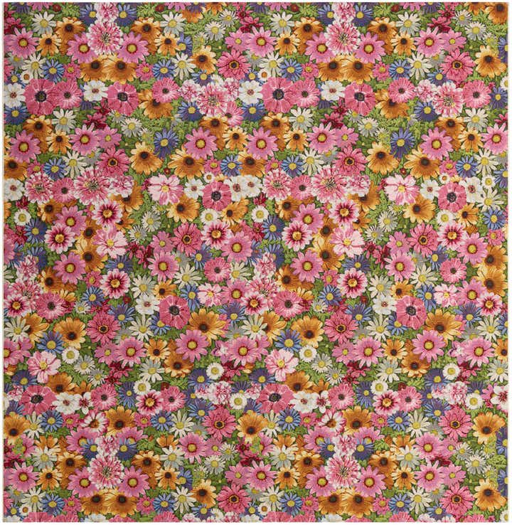 10' x 10' Easy-Clean Botanical Indoor / Outdoor Square Rug
