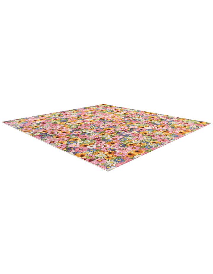 10' x 10' Easy-Clean Botanical Indoor / Outdoor Square Rug