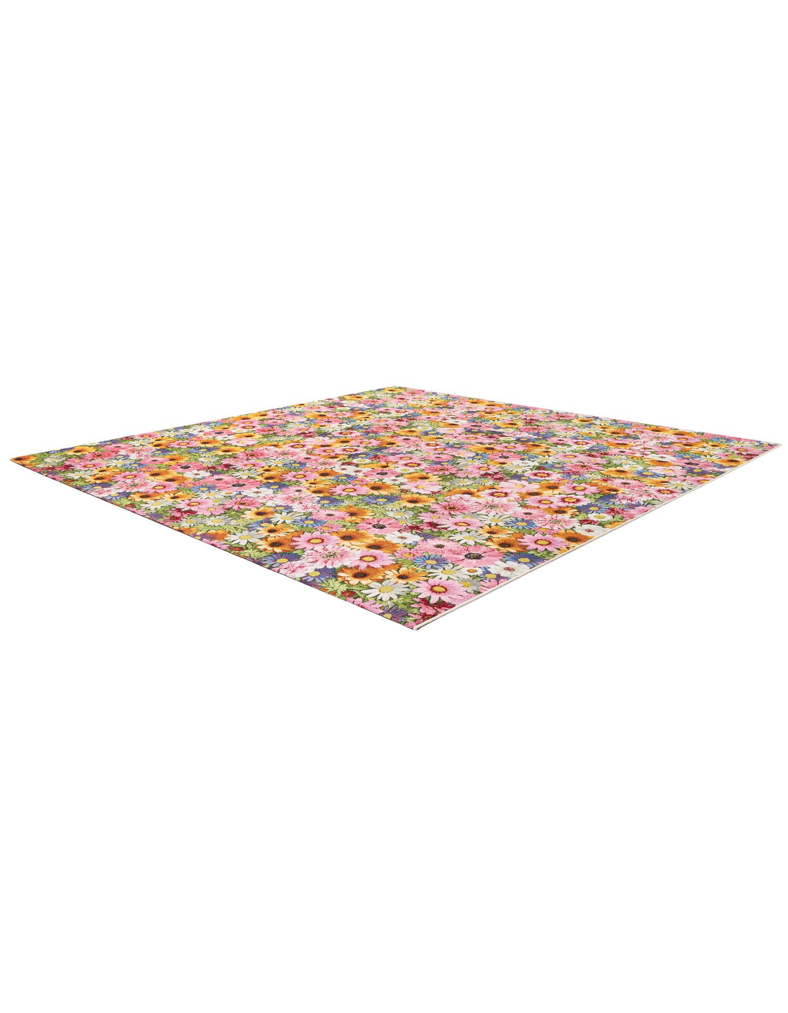 10' x 10' Easy-Clean Botanical Indoor / Outdoor Square Rug