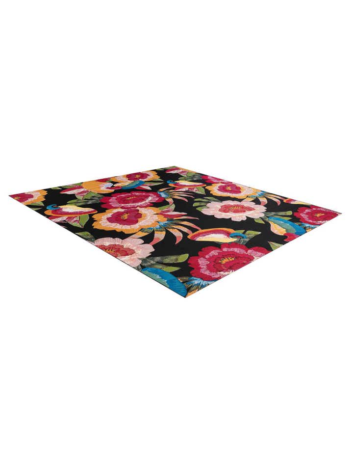 10' x 10' Easy-Clean Botanical Indoor / Outdoor Square Rug