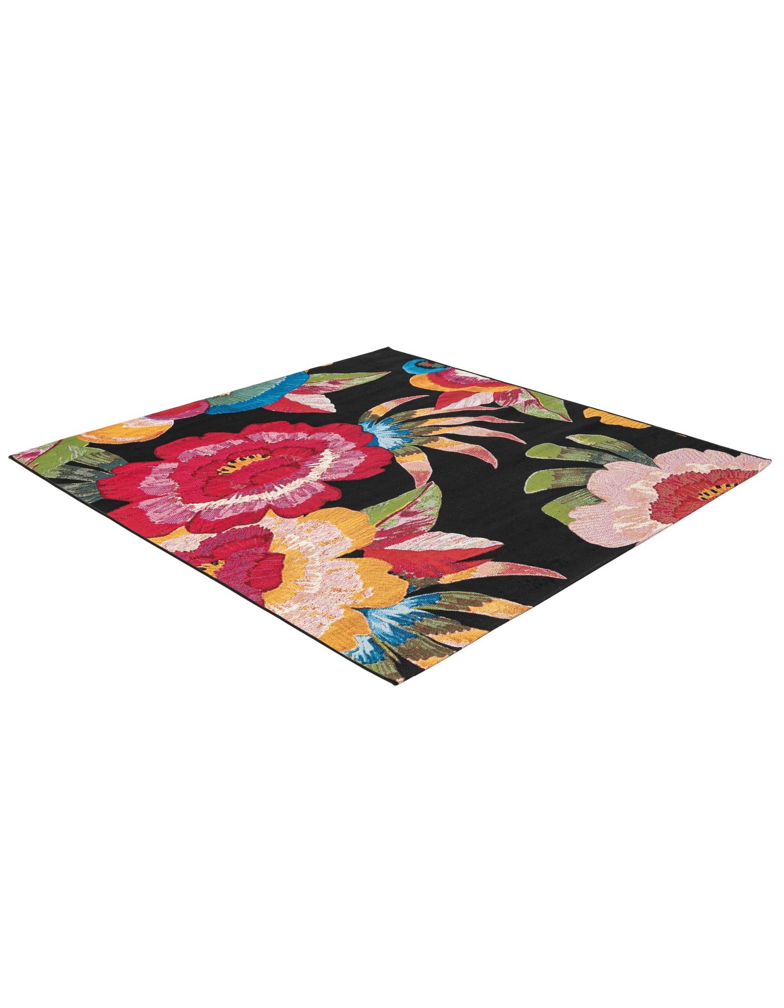 5' 3 x 5' 3 Easy-Clean Botanical Indoor / Outdoor Square Rug