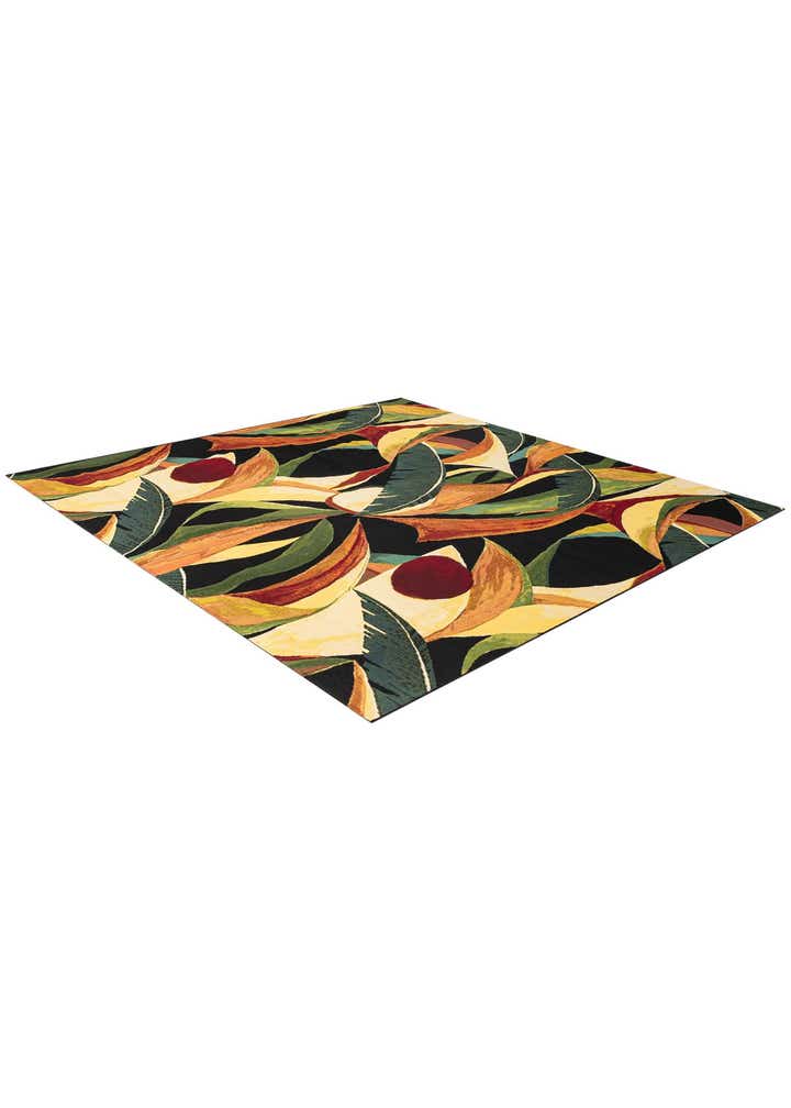 10' x 10' Easy-Clean Botanical Indoor / Outdoor Square Rug