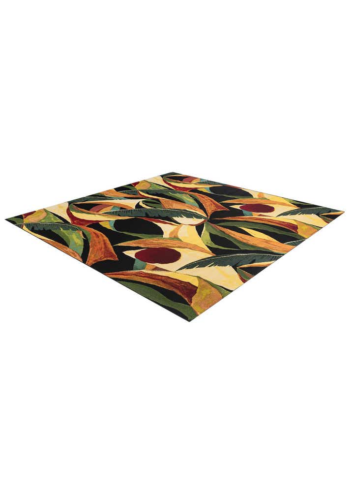 10' x 10' Easy-Clean Botanical Indoor / Outdoor Square Rug