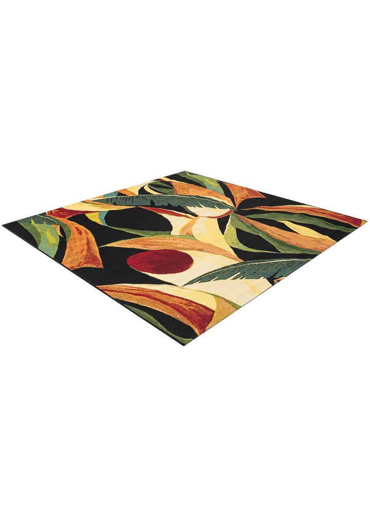 6' x 6' Easy-Clean Botanical Indoor / Outdoor Square Rug