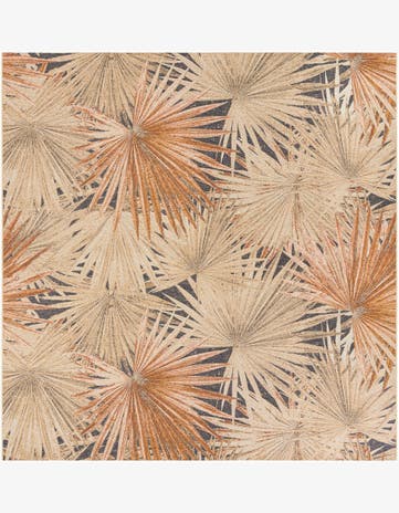 10' x 10' Easy-Clean Botanical Indoor / Outdoor Square Rug