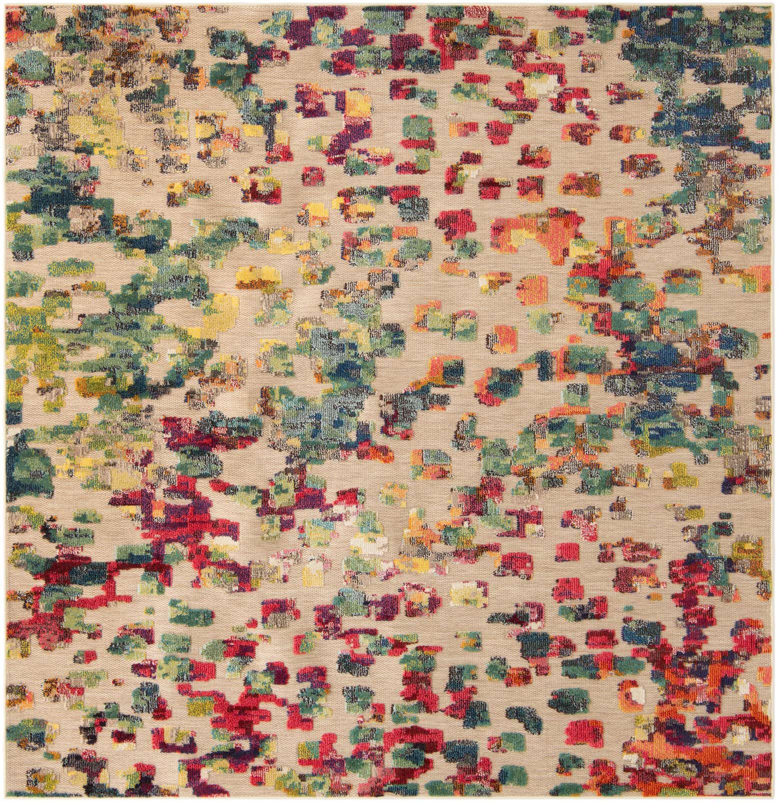 7' 10 x 7' 10 Easy-Clean Casablanca Indoor / Outdoor Square Rug