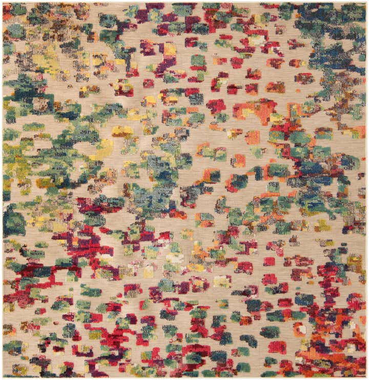 7' 10 x 7' 10 Easy-Clean Casablanca Indoor / Outdoor Square Rug