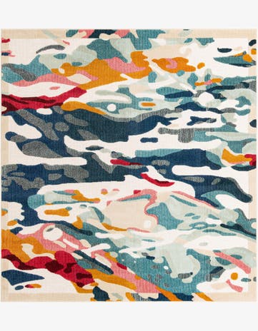 Easy-Clean Casablanca Indoor / Outdoor Square Rug