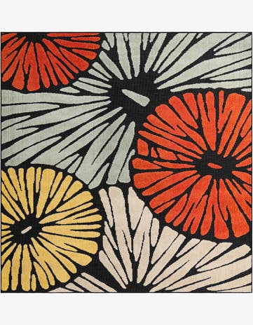 Easy-Clean Casablanca Indoor / Outdoor Square Rug