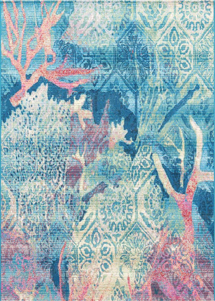 6' x 6' Easy-Clean Coastal Indoor / Outdoor Square Rug