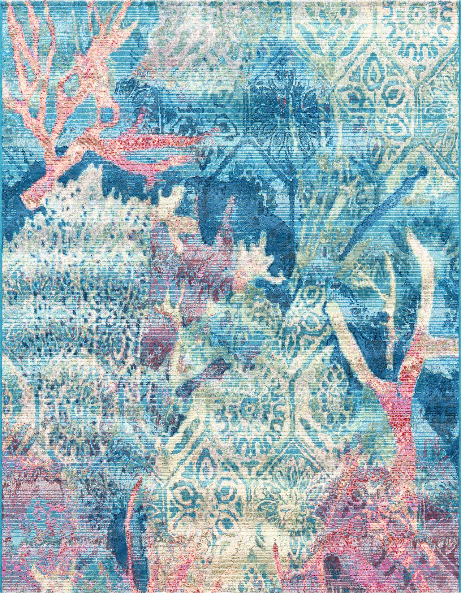 6' x 6' Easy-Clean Coastal Indoor / Outdoor Square Rug