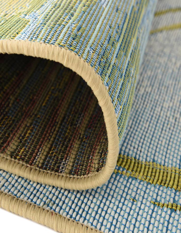 Detail image of 6' x 6'  Washable Coastal Indoor / Outdoor Square Rug