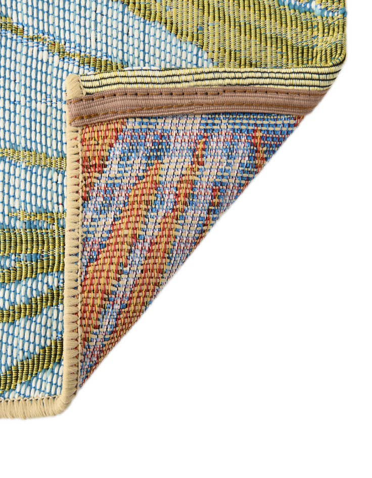 Detail image of 6' x 6'  Washable Coastal Indoor / Outdoor Square Rug