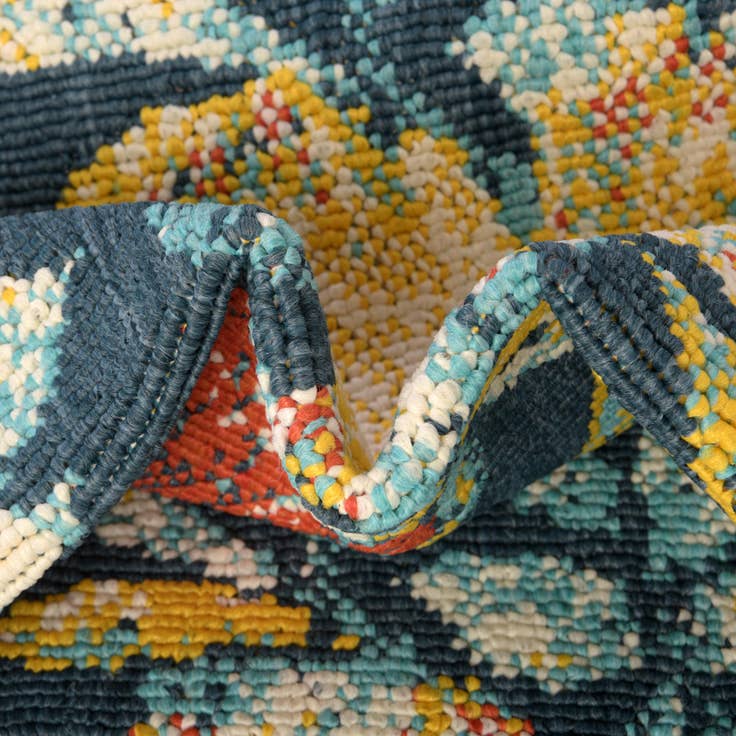 Detail image of 7' 10 x 7' 10 Easy-Clean Coastal Indoor / Outdoor Square Rug