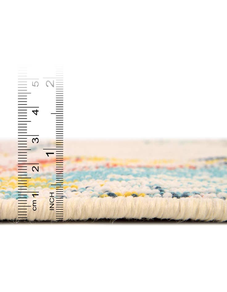 Detail image of 7' 10 x 7' 10  Washable Coastal Indoor / Outdoor Square Rug