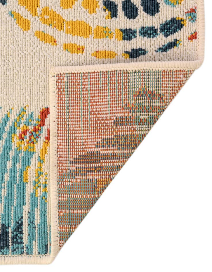 Detail image of 7' 10 x 7' 10  Washable Coastal Indoor / Outdoor Square Rug