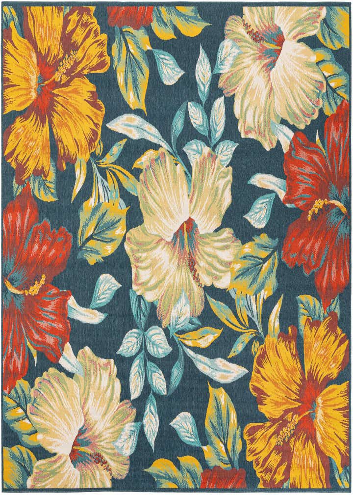 10' x 10' Easy-Clean Coastal Indoor / Outdoor Square Rug
